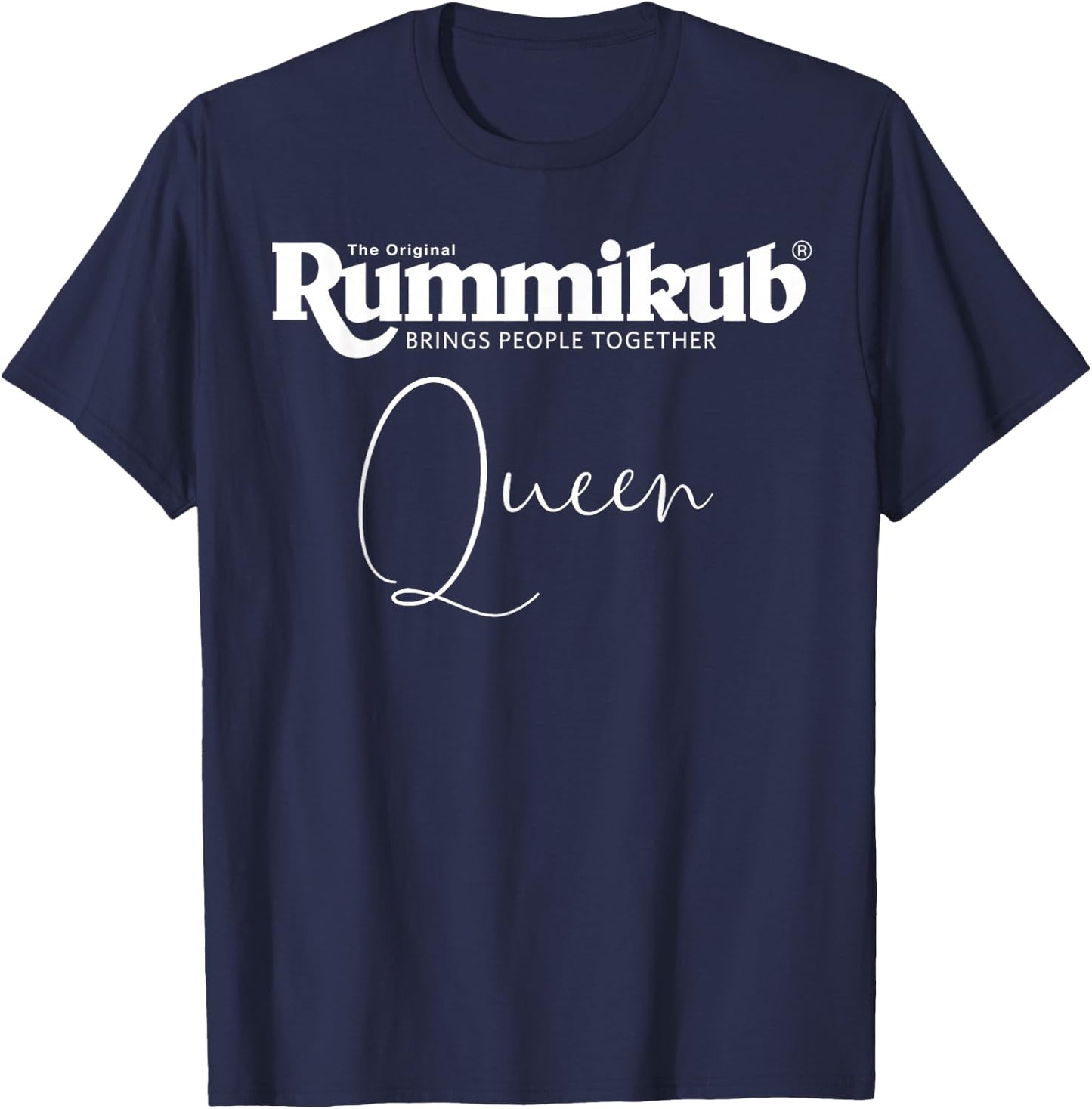 Rummikub Queen (White) T-Shirt - T-Shirt | Navy