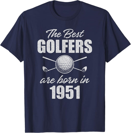 74 Year Old Golfer: Golfing 1951 74th Birthday T-Shirt - T-Shirt | Navy