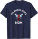 Delaware State University DSU Hornets Arched Mom T-Shirt - T-Shirt | Navy