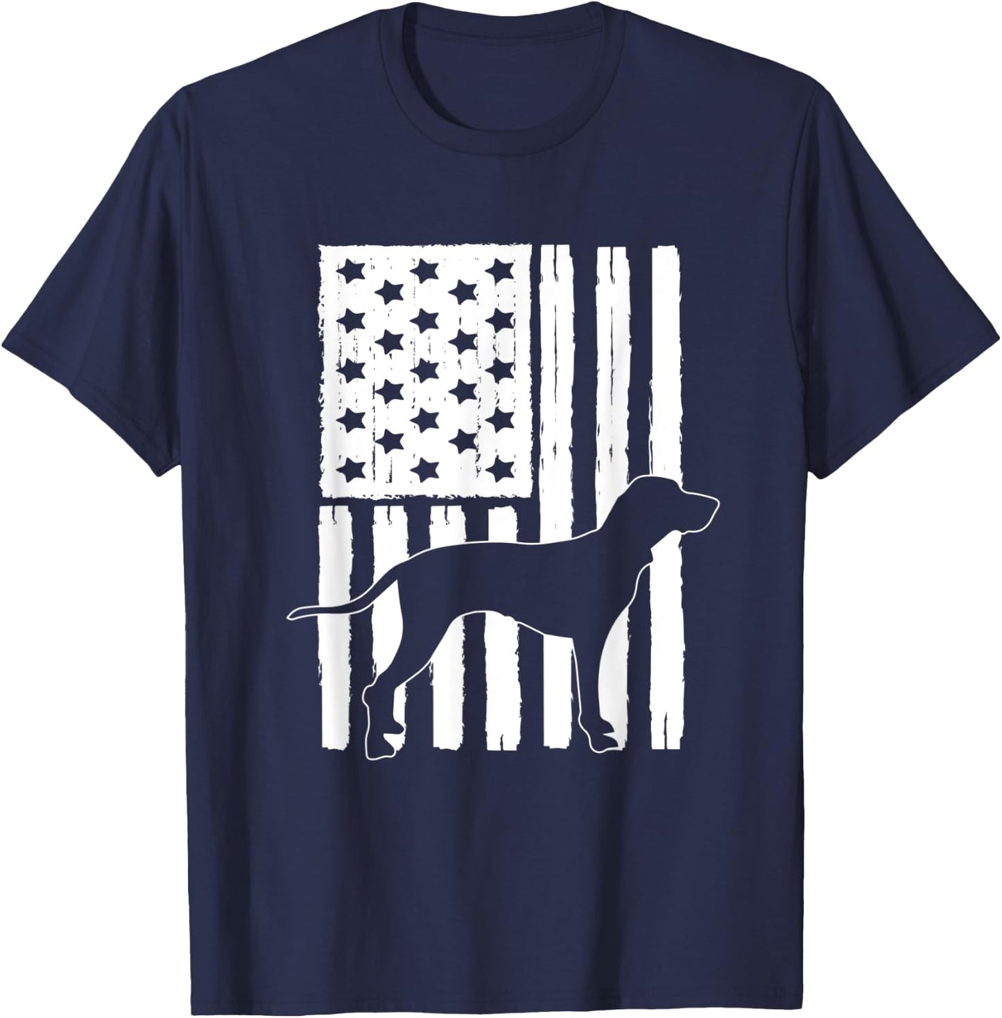 USA American Flag Bluetick Coonhound Dog Lover Theme Design Kids Men T-Shirt - T-Shirt | Navy