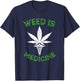 Weed Is Medicine Medical Symbol Cannabis Tea T-Shirt - T-Shirt | Navy