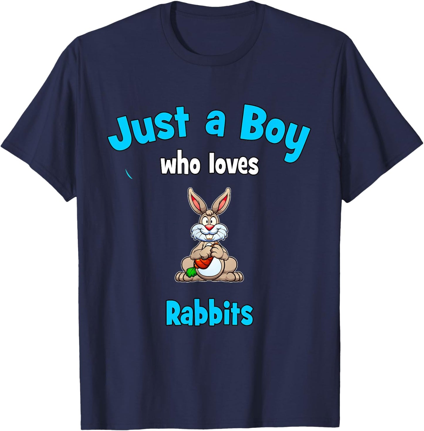 Rabbit Shirt for Boys | Kids Rabbit T-Shirt - T-Shirt | Navy