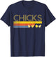 Funny Retro Striped Easter Chicks Shirt Chick Baby Chicken T-Shirt - T-Shirt | Navy