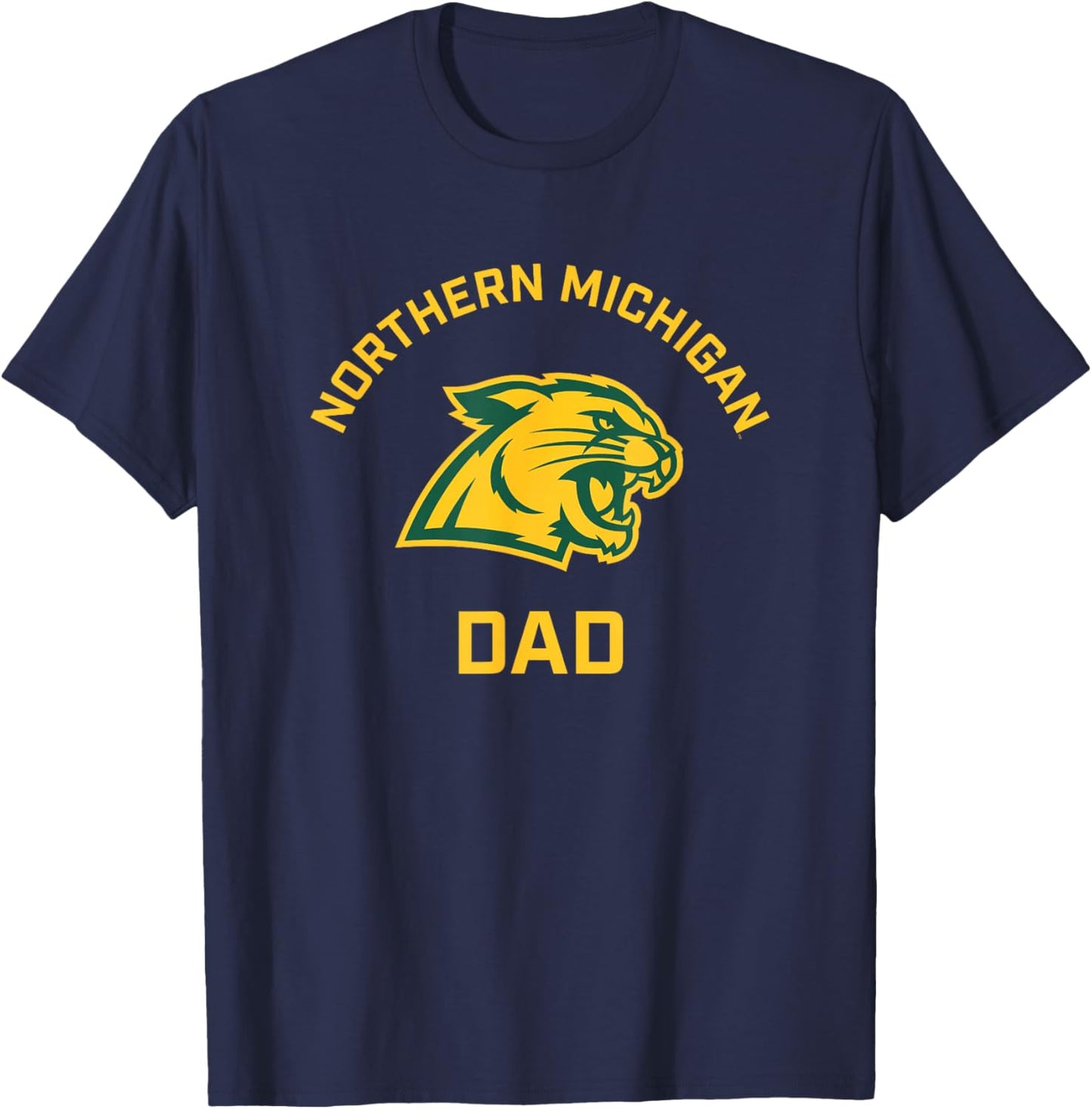 Northern Michigan University NMU Wildcats Arched Dad T-Shirt - T-Shirt | Navy
