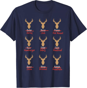 Funny Deer Hunter Santa's Reindeer Hunter For Christmas T-Shirt - T-Shirt | Navy