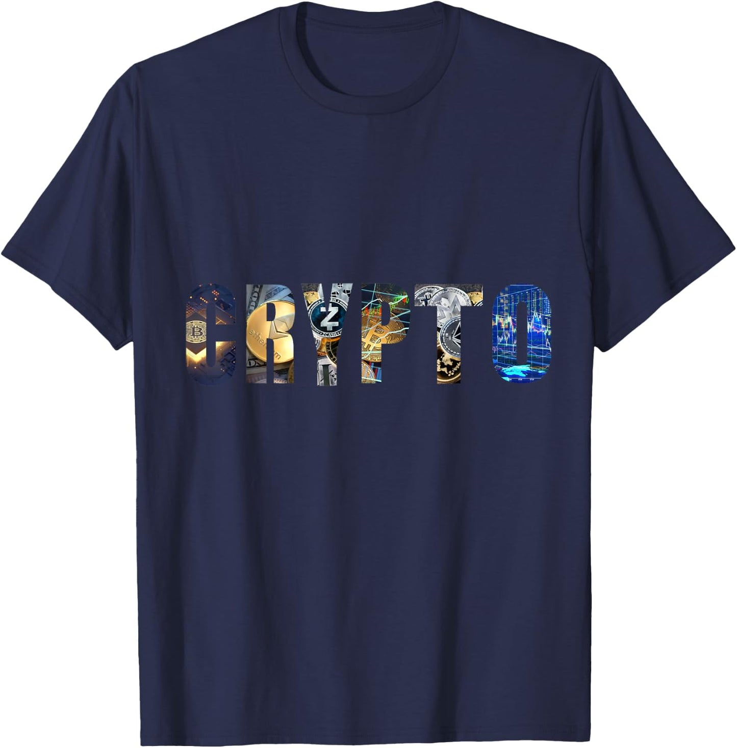 Crypto Bitcoin NTFs T-Shirt - T-Shirt | Navy