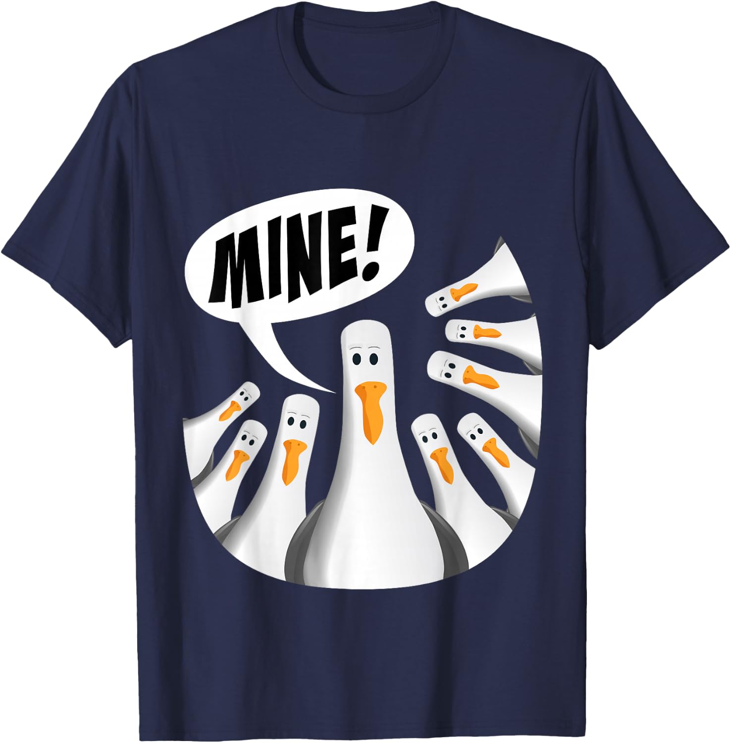 Mine! Seagull Mine! T-Shirt - T-Shirt | Navy