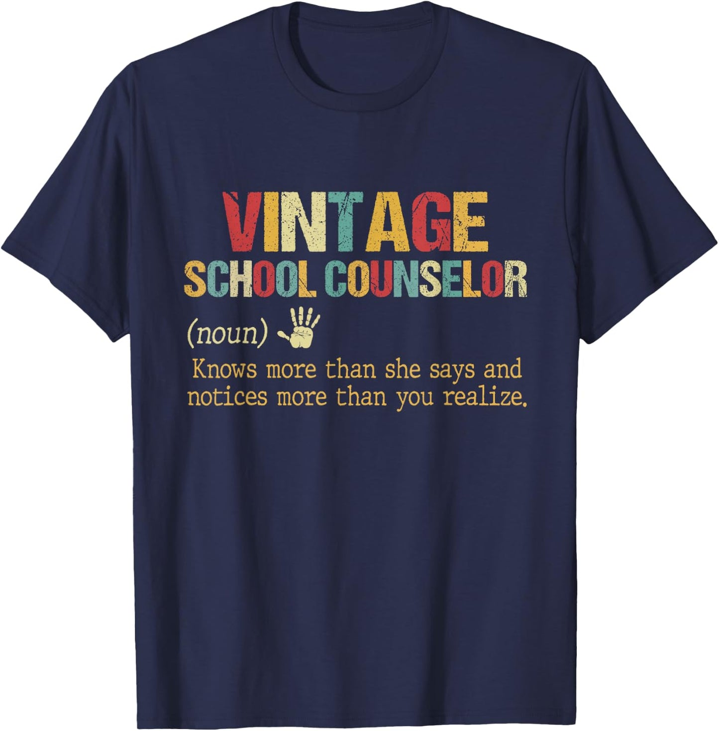 National School Counseling Week School Counselor Definition T-Shirt - T-Shirt | Navy