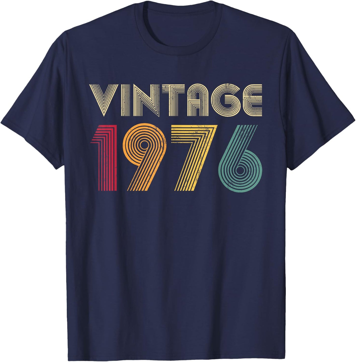 Vintage 1976 49th Birthday Retro Men Women 49 Years Old T-Shirt - T-Shirt | Navy