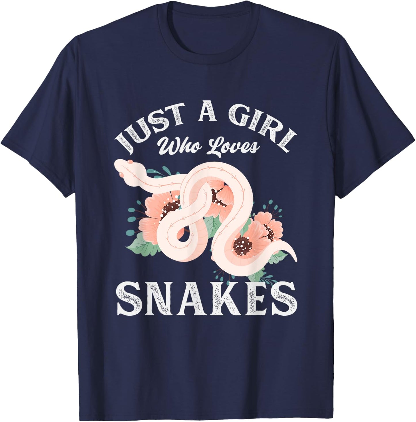 Just A Girl Who Loves Snakes T-Shirt - T-Shirt | Navy