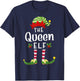 Queen Christmas Elf Matching Pajama X-Mas Party T-Shirt - T-Shirt | Navy