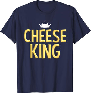 Cheese King Cheese Foodie Men's Cheese Lover T-Shirt - T-Shirt | Navy