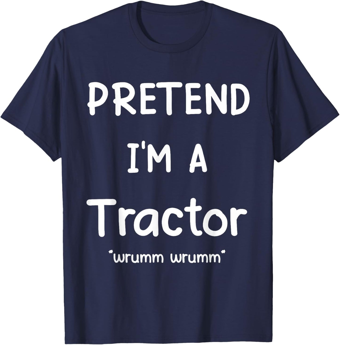 Lazy Halloween Costume Shirt Pretend I'm A Tractor T-Shirt - T-Shirt | Navy