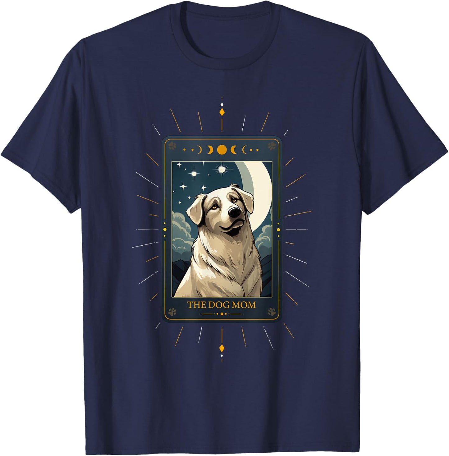 Anatolian Shepherd The Dog Mom Tarot Card Cute Kawaii Pet T-Shirt - T-Shirt | Navy