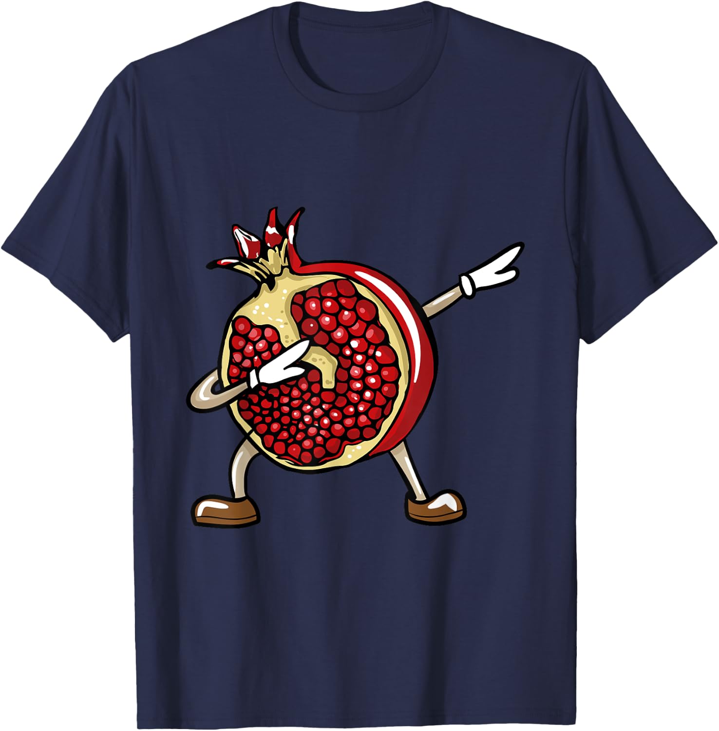 Funny Dabbing Pomegranate Lover Fruit Love T-Shirt - T-Shirt | Navy