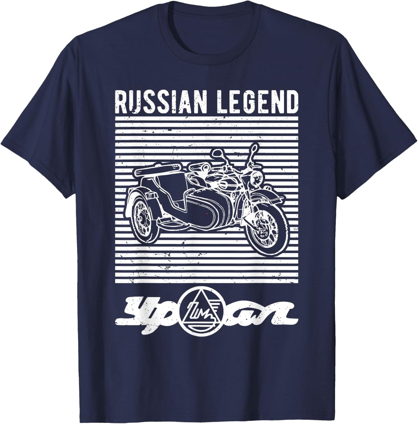 Ural Motorcycle Offroad Motorcycle Rider T-Shirt - T-Shirt | Navy