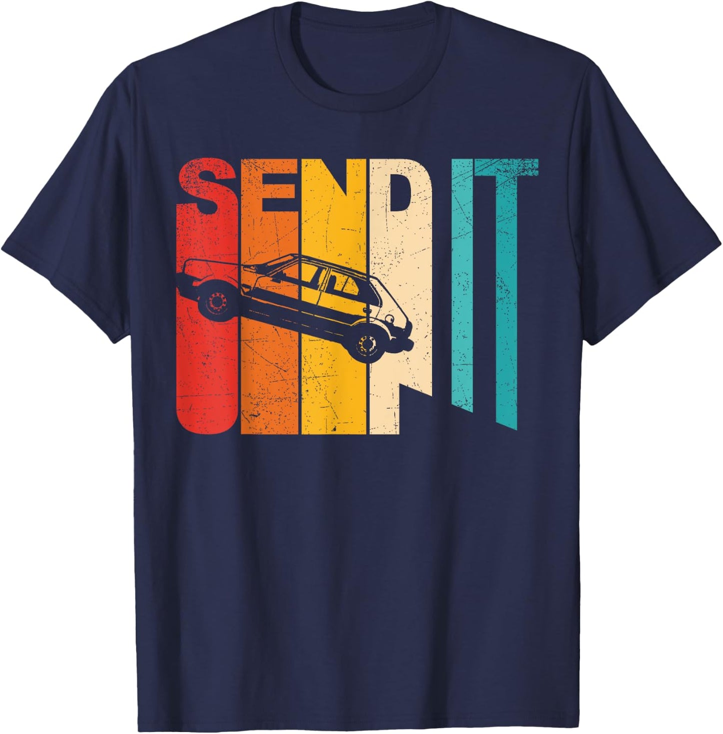 Send It Race Car Meme Shirt T-Shirt - T-Shirt | Navy
