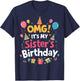 Birthday Squad OMG It's My Sister's Birthday T-Shirt - T-Shirt | Navy
