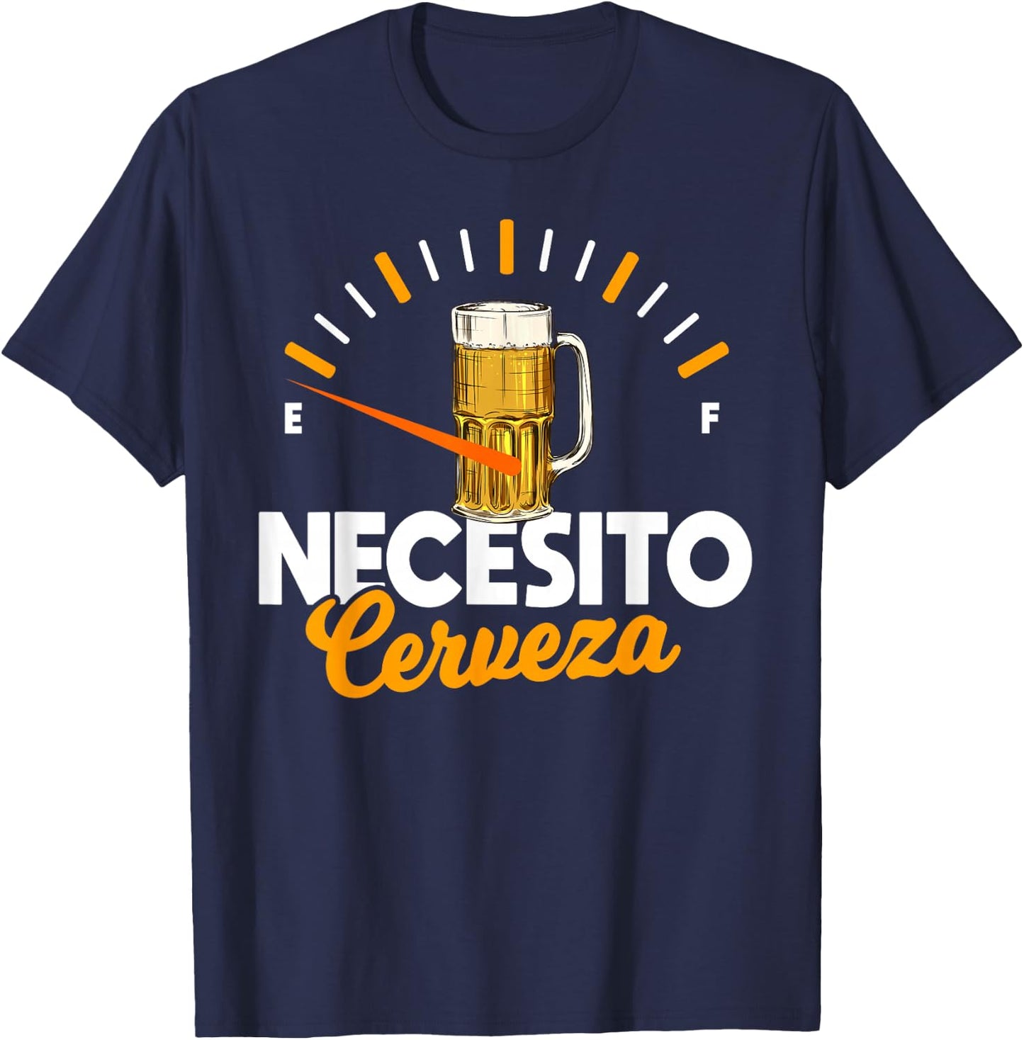 Mexican beer necesito cerveza cool & funny sayings T-Shirt - T-Shirt | Navy