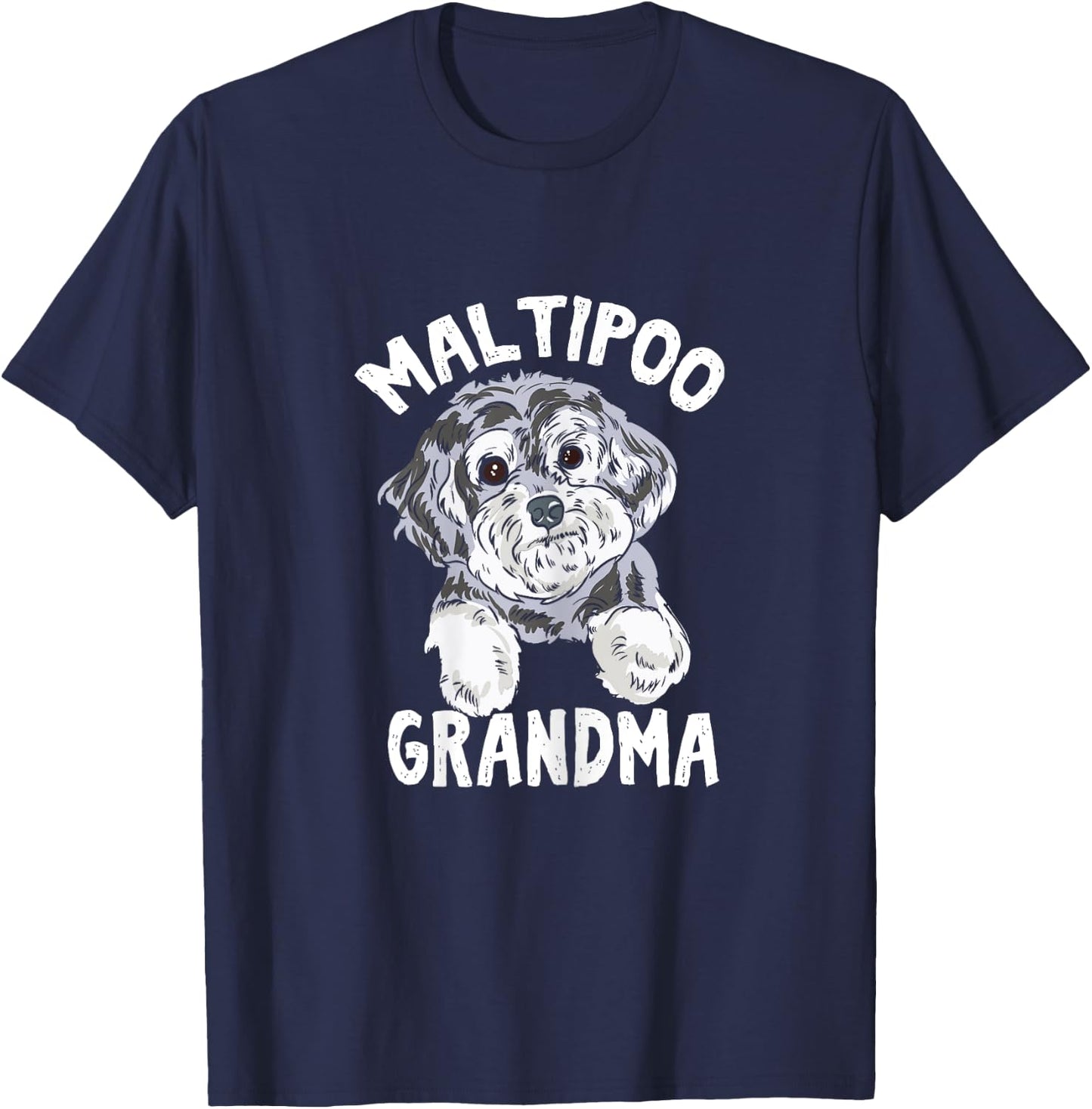 Maltipoo Grandma - Maltese Poodle Dog Granny Maltipoo Puppy Women T-Shirt - T-Shirt | Navy