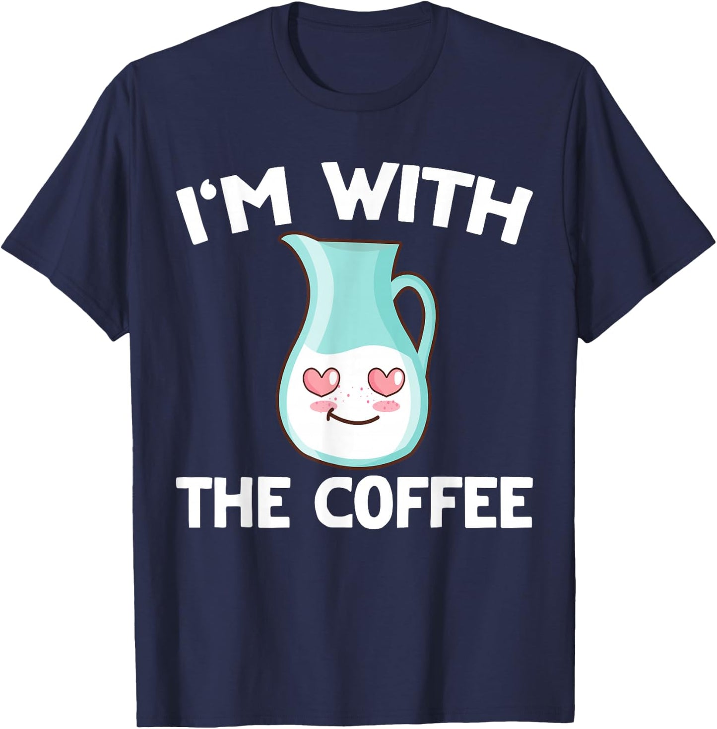Coffee & Creamer Matching His & Hers Couples T-Shirt - T-Shirt | Navy