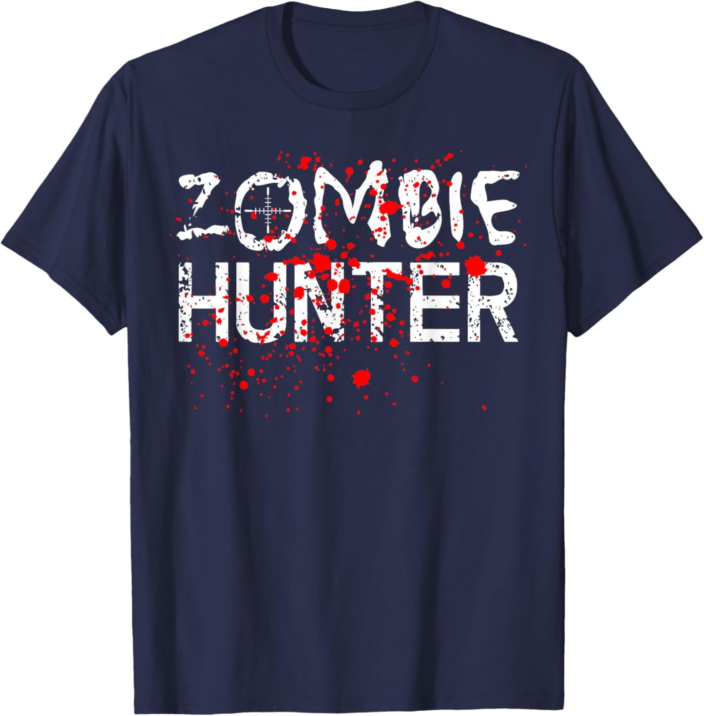 Fun Simple Zombie Hunter Halloween Costume T-Shirt - T-Shirt | Navy