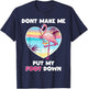 Dont Make Me Put My Foot Down Flamingo Drinking Vacation T-Shirt - T-Shirt | Navy