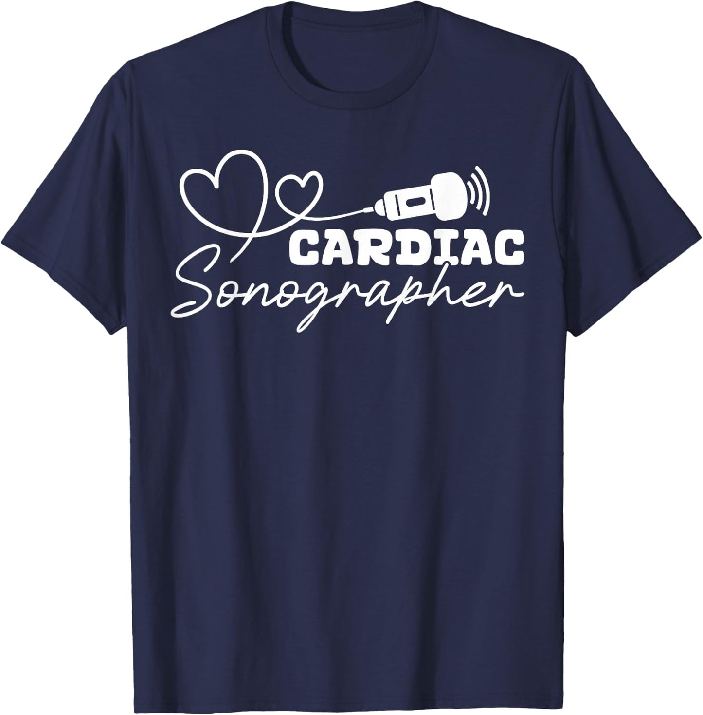Cardiac Sonographer Heart Sonography T-Shirt - T-Shirt | Navy