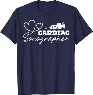 Cardiac Sonographer Heart Sonography T-Shirt - T-Shirt | Navy
