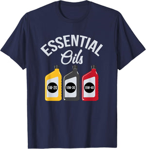 Essential Oils Funny Car Mechanic Oil Change T-Shirt - T-Shirt | Navy