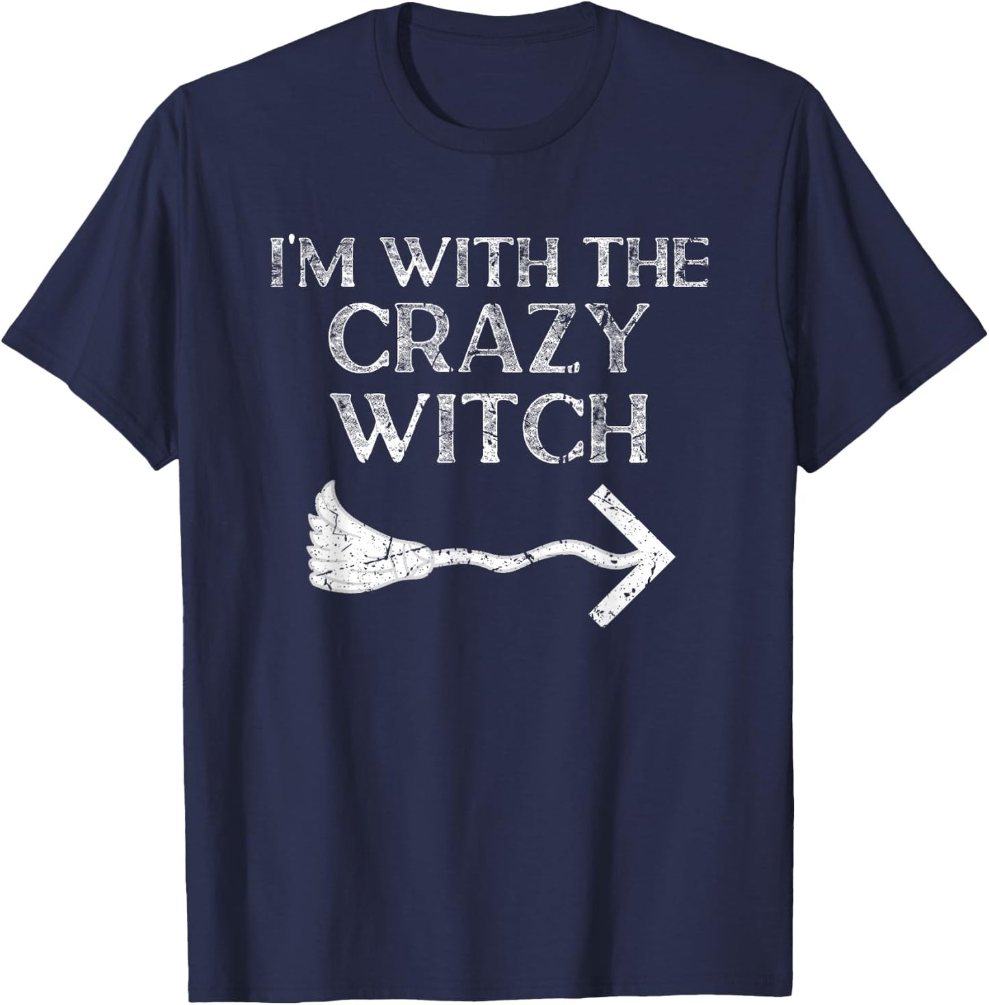 Im With The Witch Halloween Couple Costume For Husband T-Shirt - T-Shirt | Navy