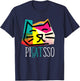 Artist I Art Teacher I Picatsso I Funny Abstract Cat Women Girls Kids T-Shirt - T-Shirt | Navy