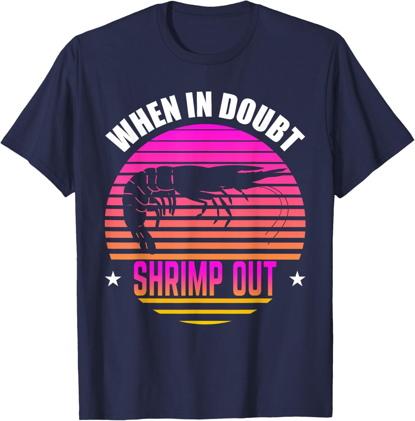 Retro BJJ Brazilian Jiu Jitsu Shrimp Out Grappling T-Shirt - T-Shirt | Navy
