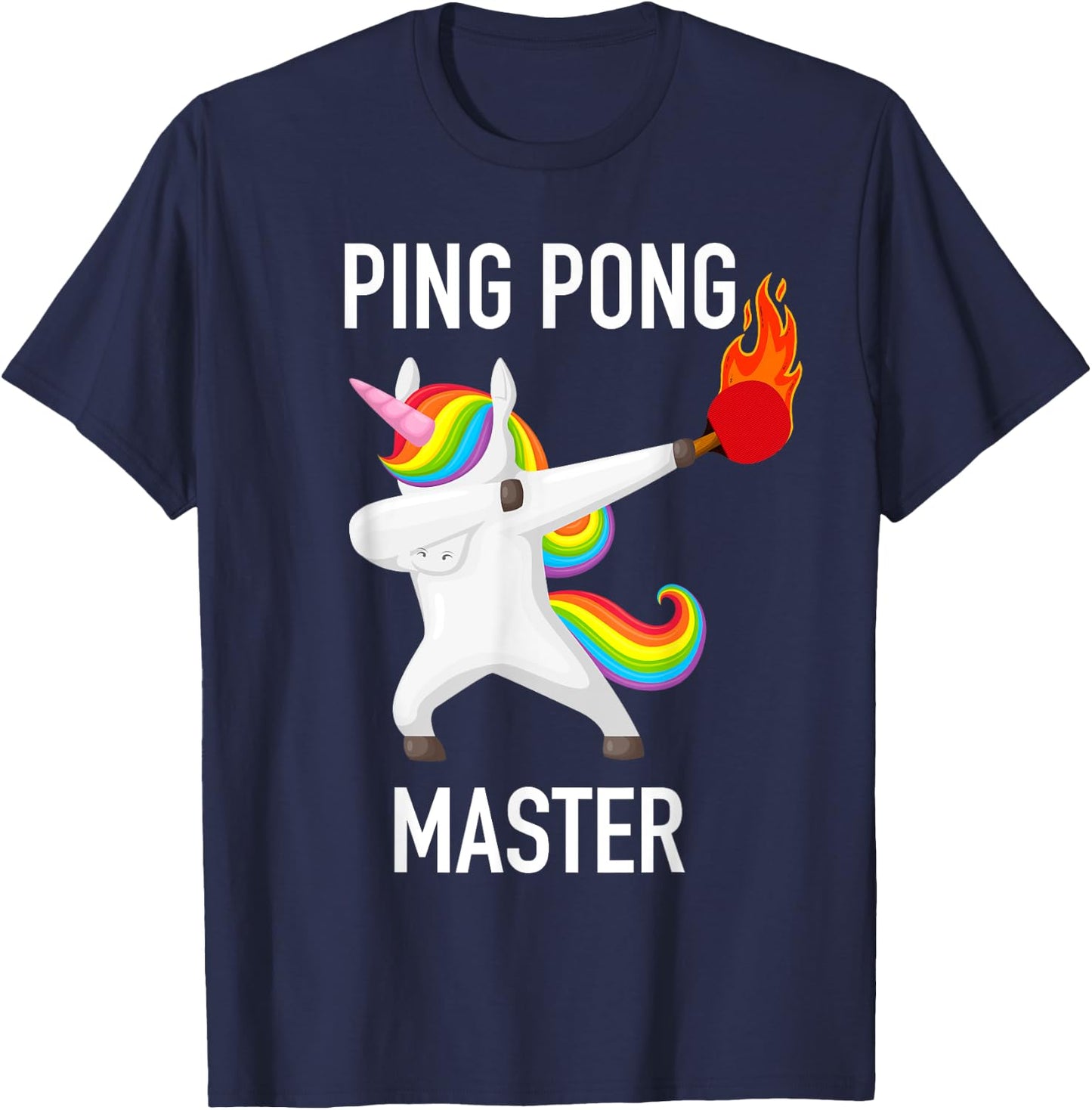Ping Pong Master Dabbing Unicorn Funny Pingpong Player Gift T-Shirt - T-Shirt | Navy