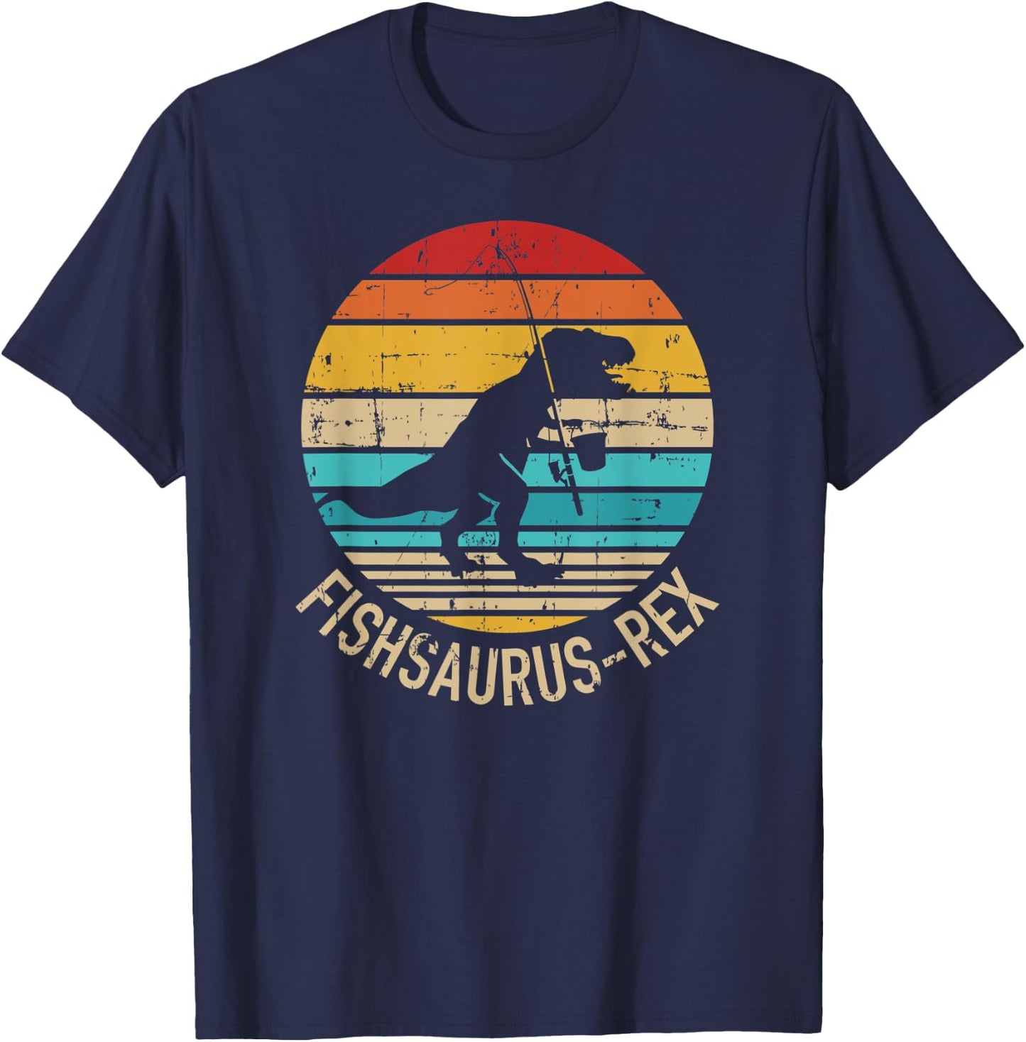 Fishing Fishsaurus-Rex T-Shirt - T-Shirt | Navy