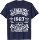 38th Birthday 38 Years Old Vintage Legends Born In 1987 T-Shirt - T-Shirt | Navy