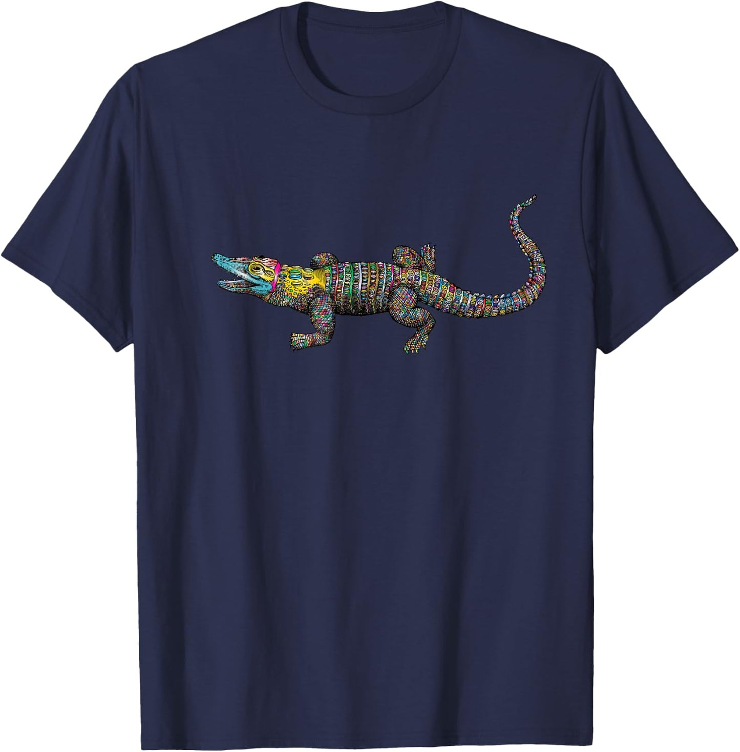 Vintage Retro Crocodile Gator Croc Alligator Hunter T-Shirt - T-Shirt | Navy