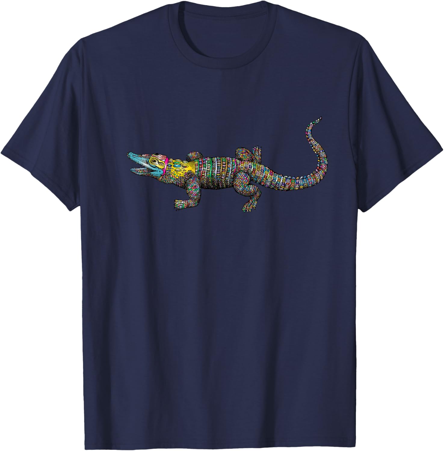 Vintage Retro Crocodile Gator Croc Alligator Hunter T-Shirt - T-Shirt | Navy