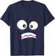 Cute Face Funny Ghost Surprised Monster Costume Halloween T-Shirt - T-Shirt | Navy