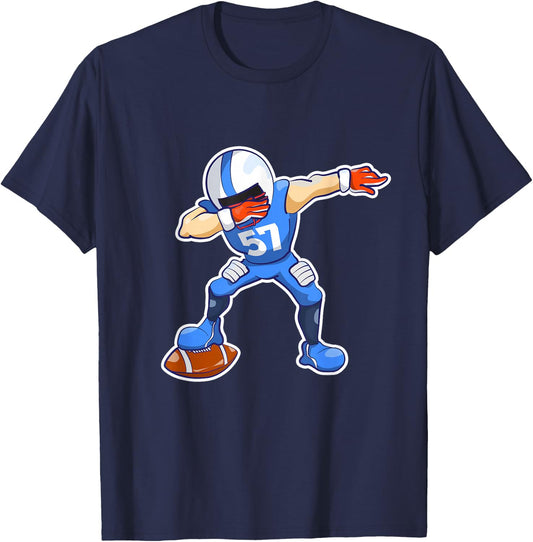 Kids Dabbing Football Dab Dance Funny Boys Gift T-Shirt - T-Shirt | Navy