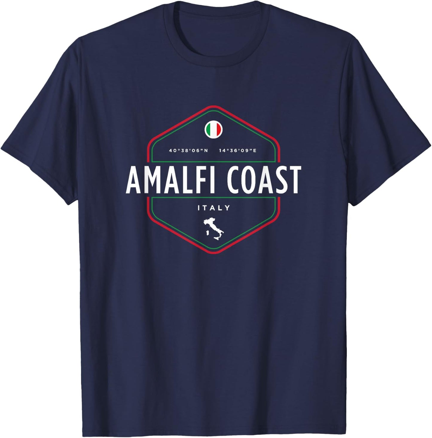 Amalfi Coast Italy T-Shirt - T-Shirt | Navy
