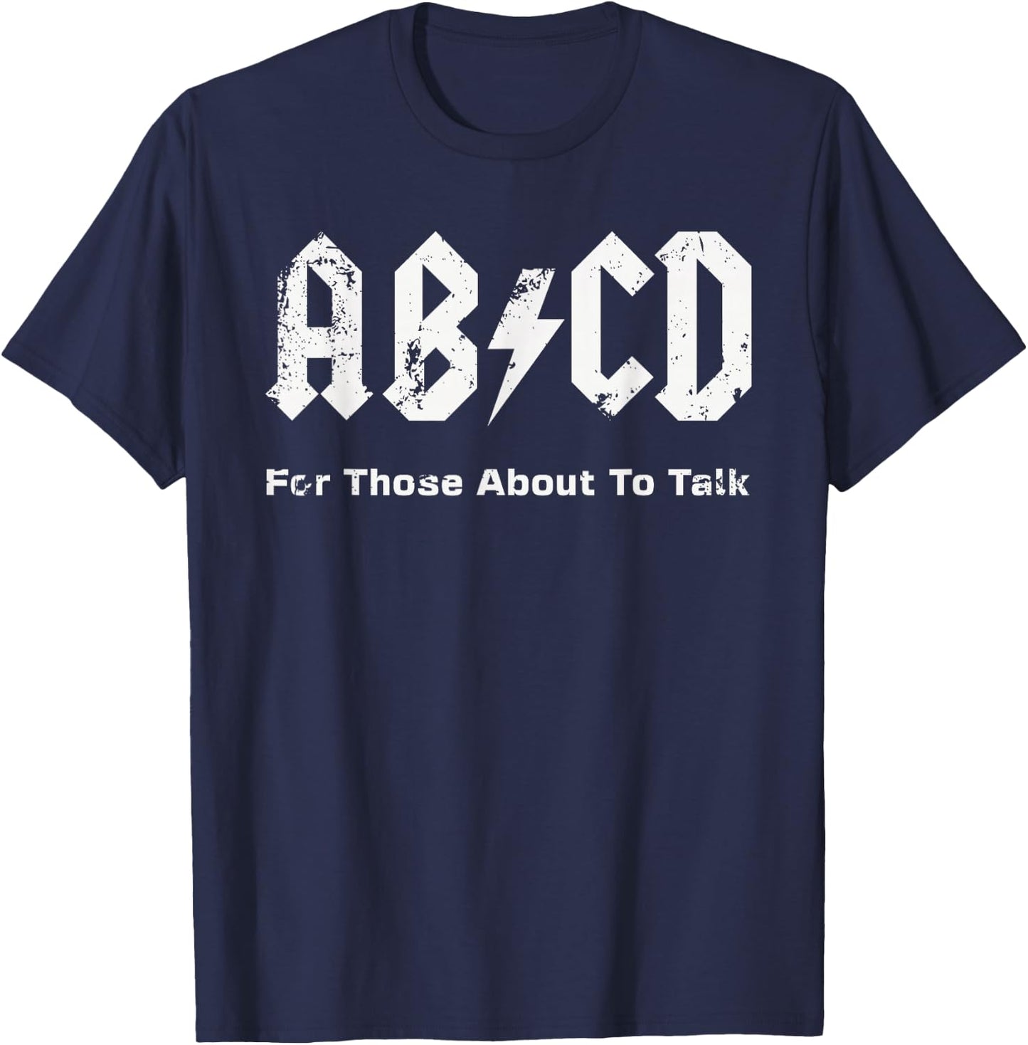 Boys Girls Teachers - Funny ABCD About To Talk Vintage Style T-Shirt - T-Shirt | Navy
