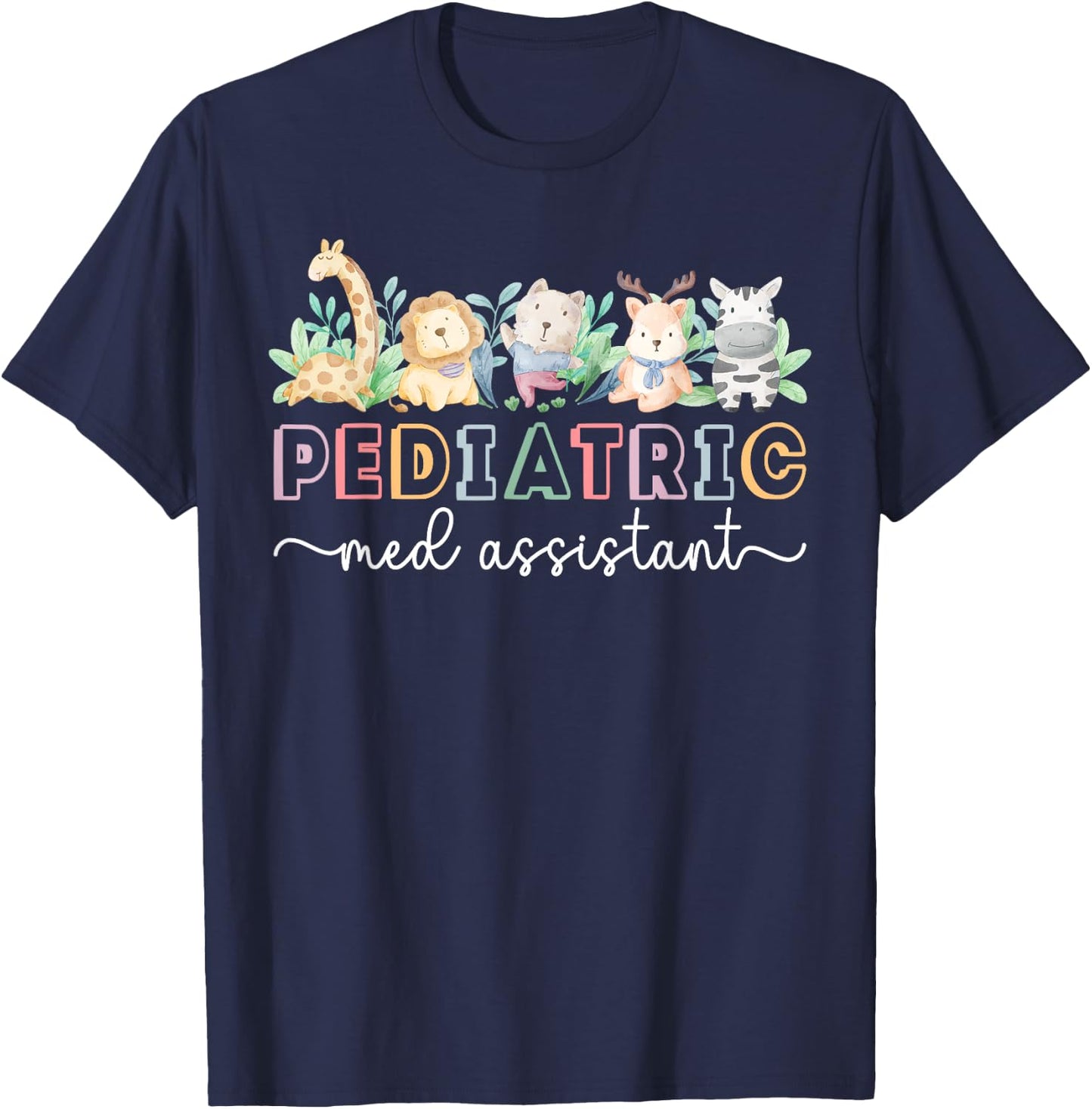 Pediatric Med Assistant Boho Peds Medical Assistant T-Shirt - T-Shirt | Navy