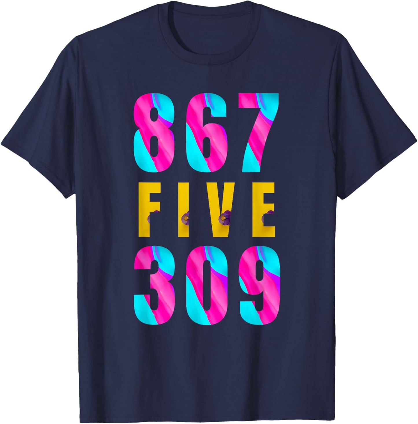 Jenny Phone Number 867-5309 Funny Rock Music T-Shirt - T-Shirt | Navy