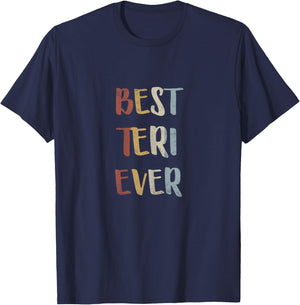 Best Teri Ever Retro Vintage First Name Gift T-Shirt - T-Shirt | Navy