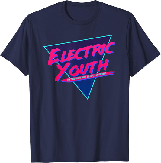 Electric Youth Retro 80s T-Shirt - T-Shirt | Navy