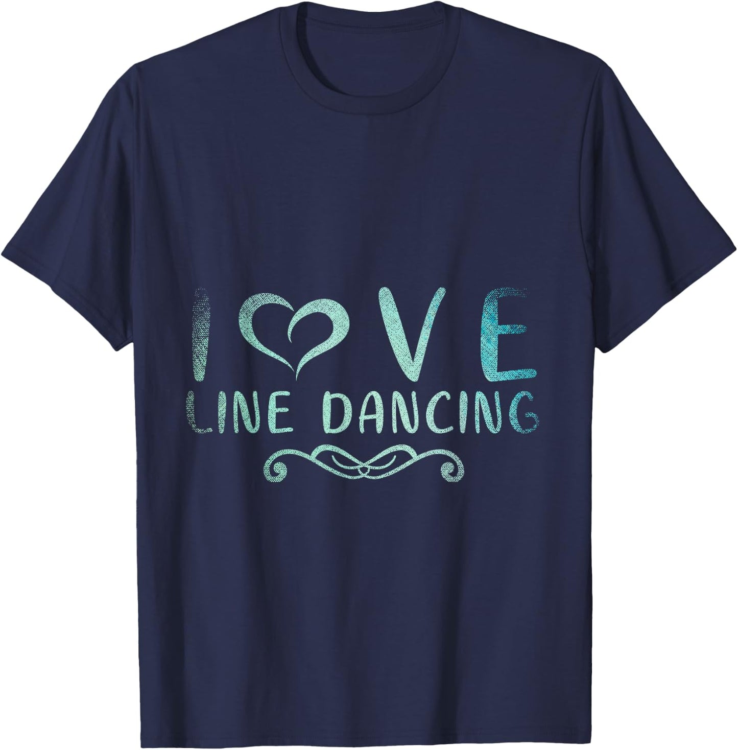 I Love Line Dancing Line Dance T-Shirt - T-Shirt | Navy
