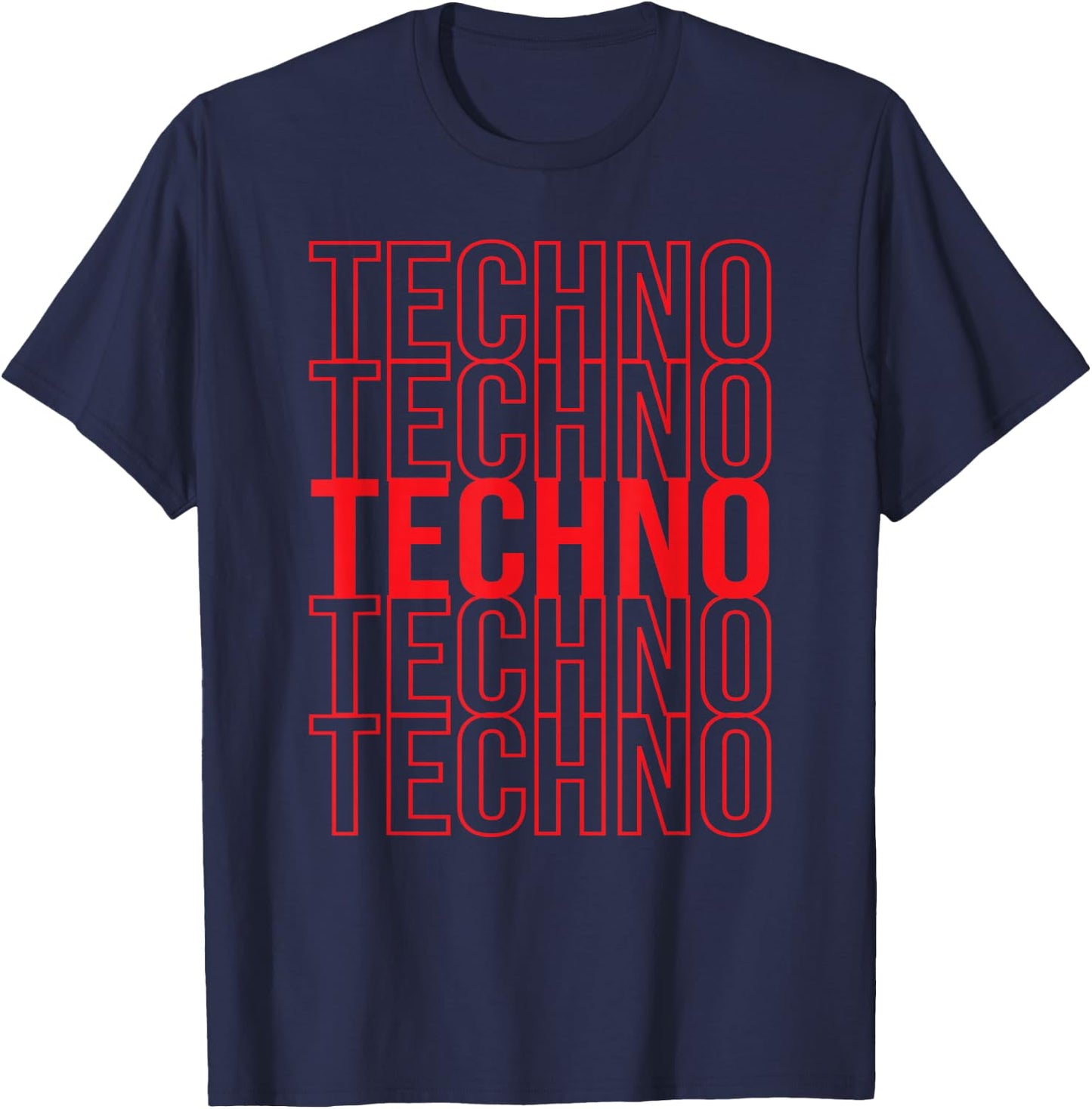 Techno Music - DJ Rave EDM Festival T-Shirt - T-Shirt | Navy
