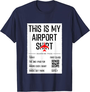 This is My Airport Shirt Family Travel T-Shirt - T-Shirt | Navy