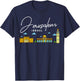 Jerusalem Israel City Skyline Map Travel T-Shirt - T-Shirt | Navy